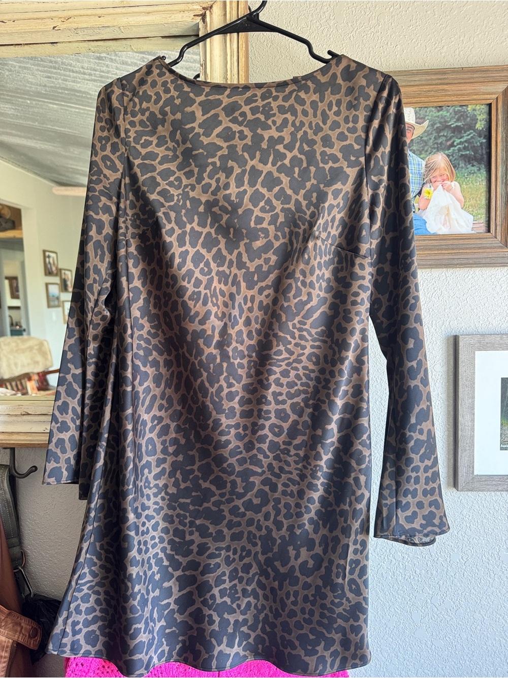 Gianni Bini Leopard Print Long Sleeve mini Dress